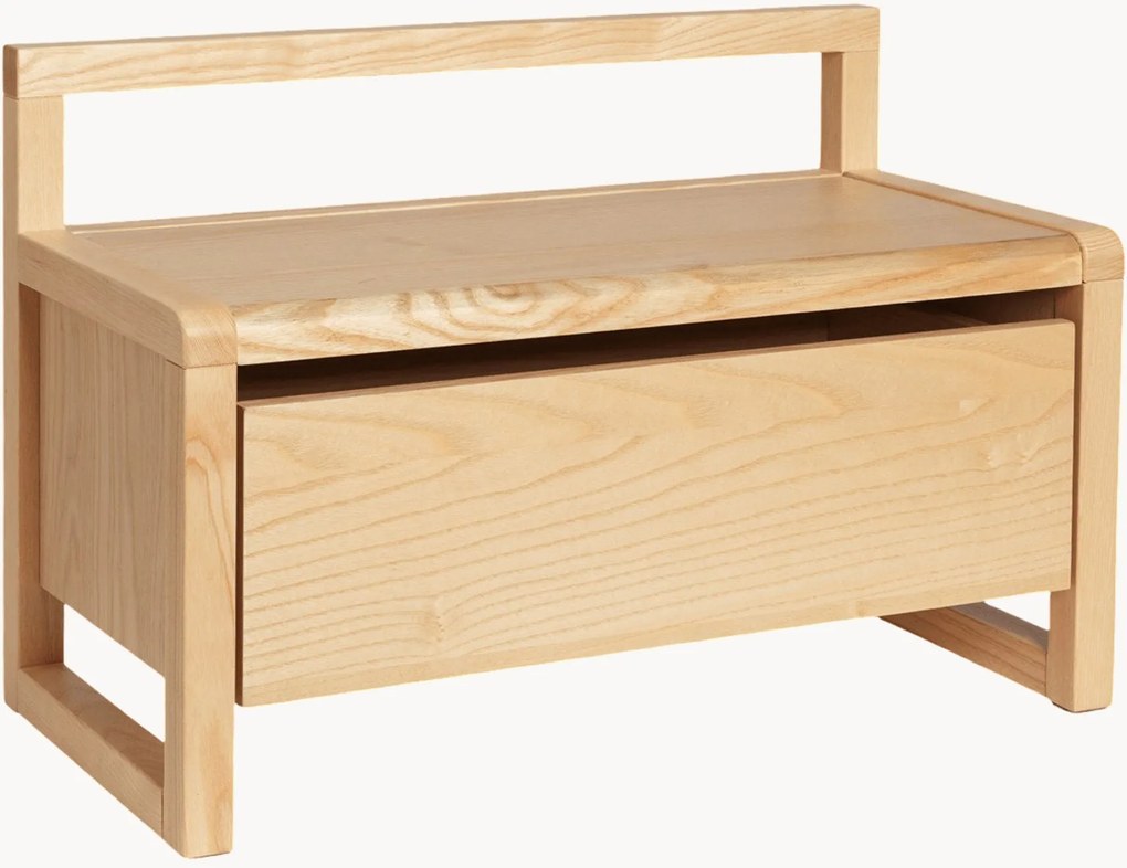 Panca in legno per bambini con contenitore Little Architect
