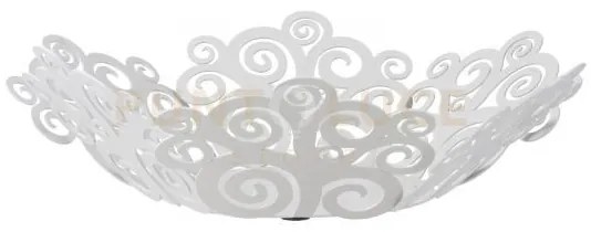 Centrotavola grande moderno albero della vita avorio in ferro 38x11cmh
