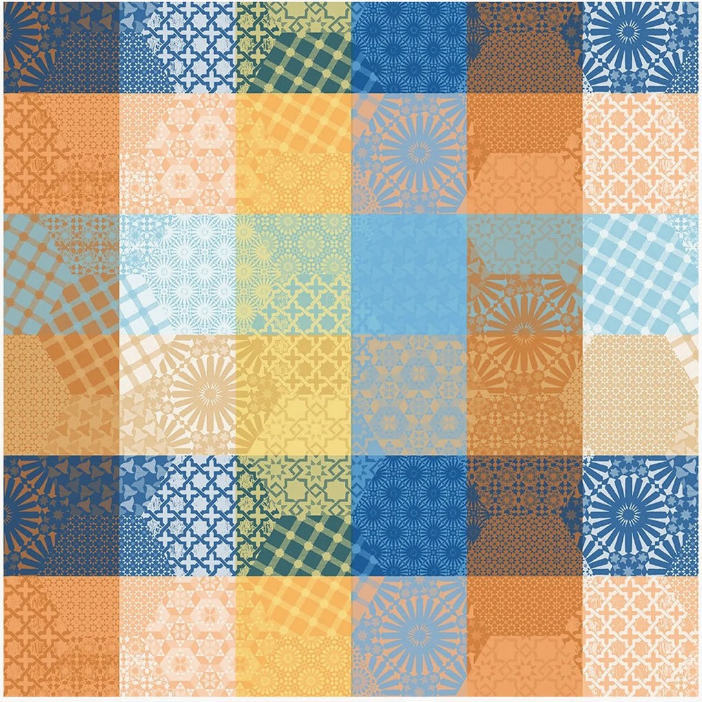 Tovaglia in cotone jacquard Mille Zelliges