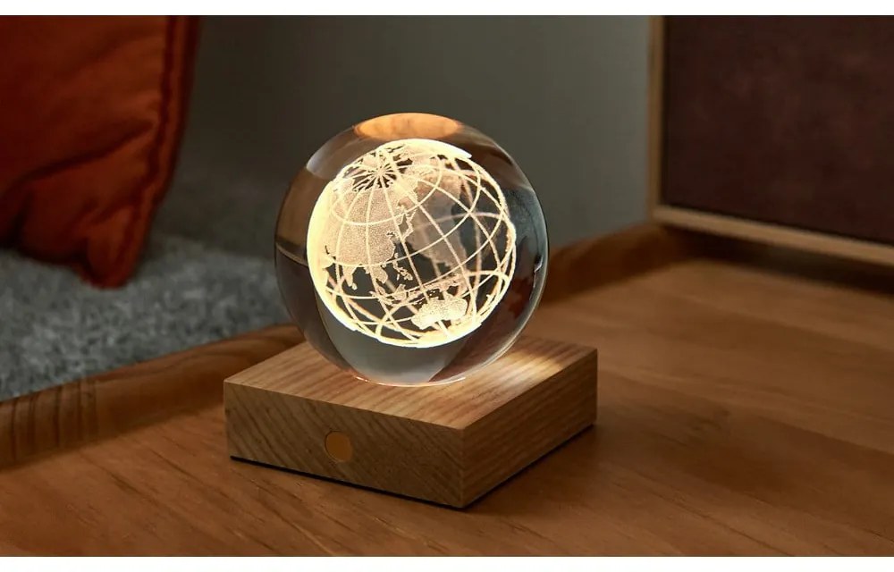 Decorazione luminosa marrone scuro con ricarica USB Amber – Gingko