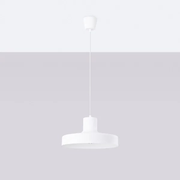 Sollux SL.1702 - Lampadario a sospensione con filo BILO 1xE27/15W/230V diametro 35 cm bianco