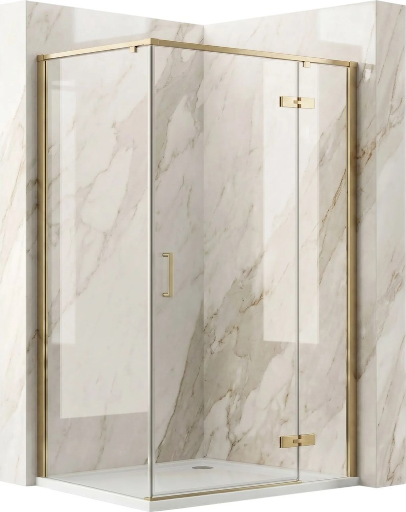 Cabina doccia Rea Bruno 120x90 Brush Gold