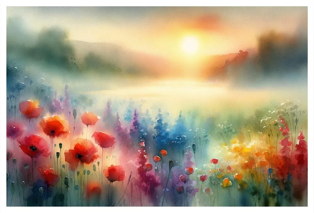 Quadro su tela – Prato all’alba