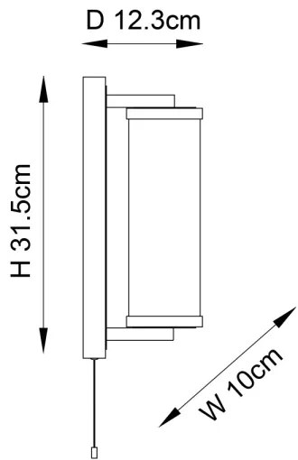 Endon 94075 - Applique da bagno TAYLOR 1xE27/10W/230V IP44 oro