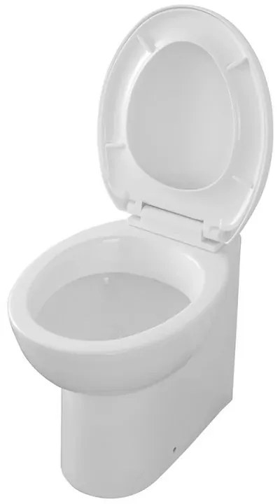 Wc filomuro bianco lucido con brida e scarico universale linea Cipro