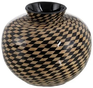 Vaso Nero Beige Bambù 26 x 26 x 22 cm