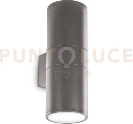 Gun applique esterno ip54 2 luci attacco e27 antracite