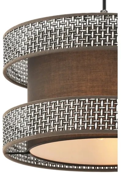 Lampadario a cavo HALO 1xE27/60W/230V marrone/grigio