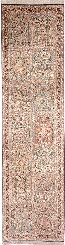 Cashmere Silk Tappeto orientale 310 x 80 (Indian) Annodato A Mano