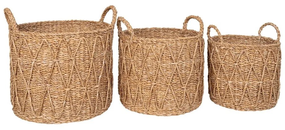 Set di cesti in erba marina 3 pz ø 32x30 cm Krabi – House Nordic
