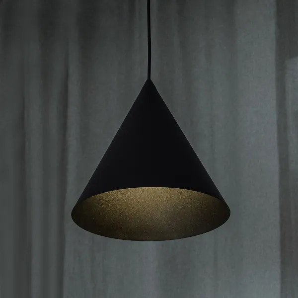 Lampada a sospensione su cavo ETNA II 1xE27/15W/230V Ø 25 cm nera