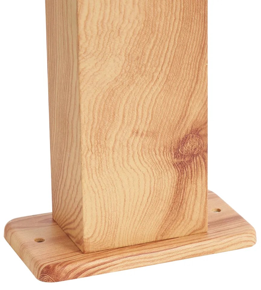 Lampada da terra moderna da esterno in alluminio con stampa legno 65cm IP44 - Baleno