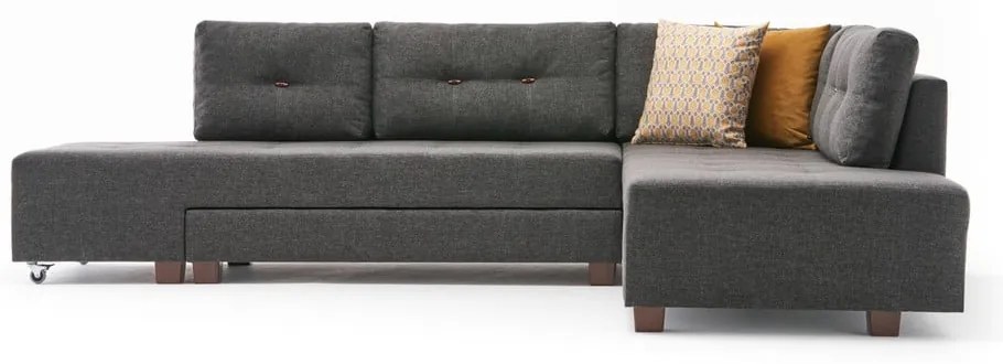 Divano angolare grigio scuro (angolo destro) Manama - Balcab Home