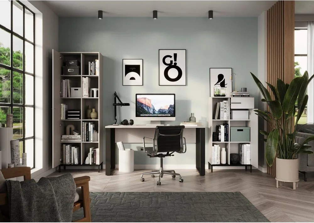 Libreria color crema 64x190x34 cm Rovigo – Germania