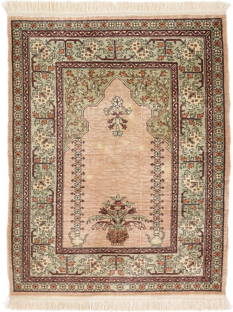Hereke Tappeto orientale 50 x 70 (Tacchino) Annodato A Mano
