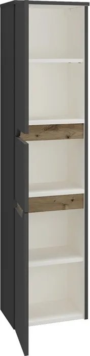 Colonna bagno sospesa colore nero grafite opaco 142 cm| LAC-ARES - KAMALU