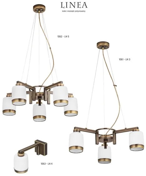 Jupiter 1062 - LN5 - Lampadario a sospensione LINEA 5xE27/60W/230V