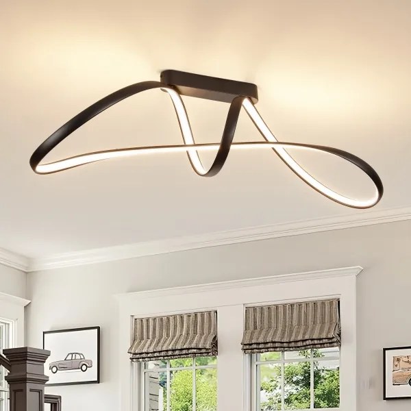 Brilagi-LED Plafoniera dimmerabile TWISTER LED/60W/230V 3000-6000K nero + telecomando