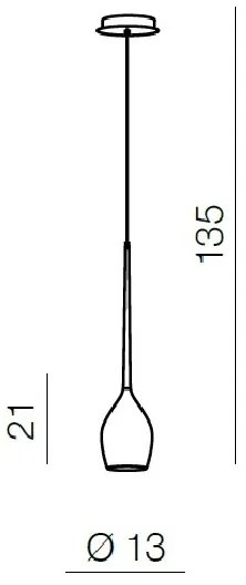Azzardo AZ1220 - Lampadario a sospensione con filo IZZA 1xE14/40W/230V
