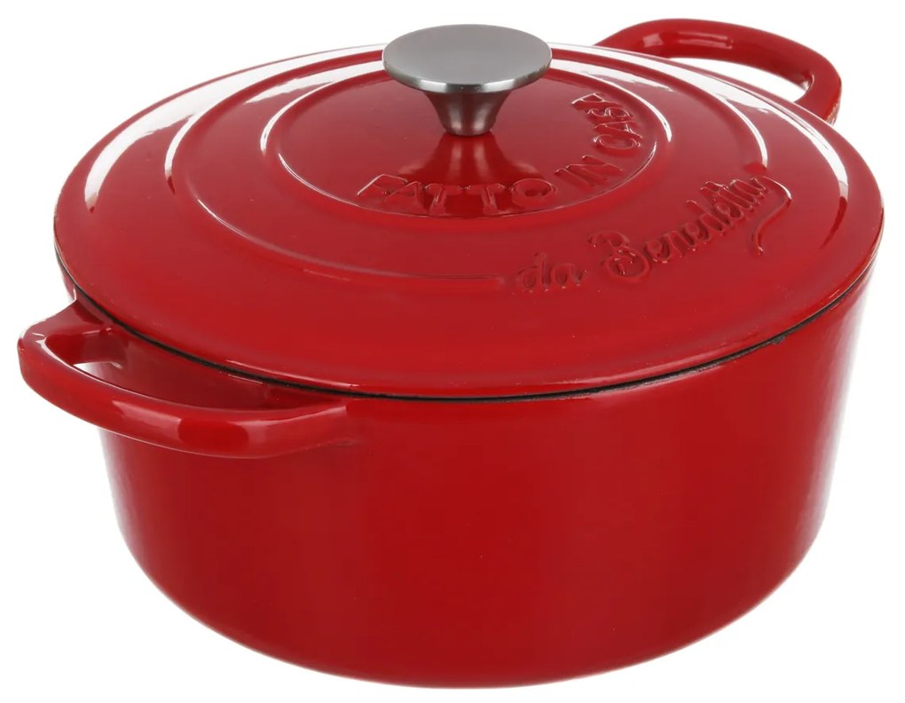 Casseruola 24 cm ghisa rossa con coperchio Fatto in casa da Benedetta