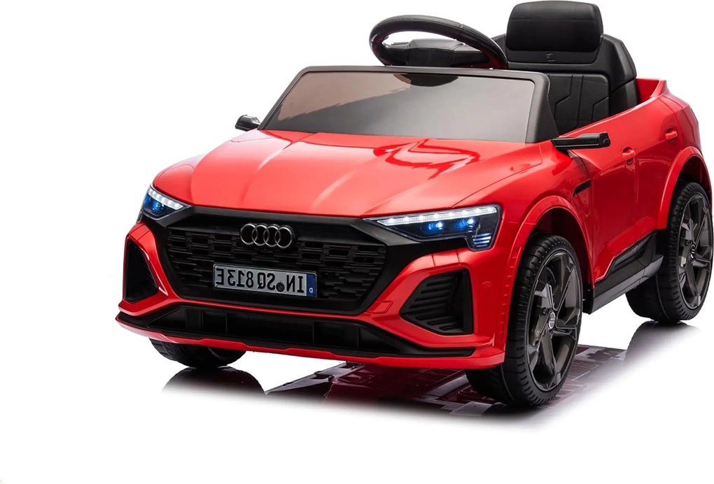 Macchina Elettrica per Bambini 12V Licenza Ufficiale Audi SQ8 E-Tron con Telecomando e Sedile Pelle Rosso...