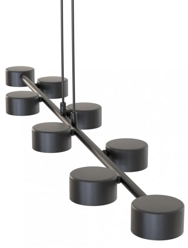 Lampadario a sospensione MEGARA 8 Nero 8xGX53 Colore del corpo Nero