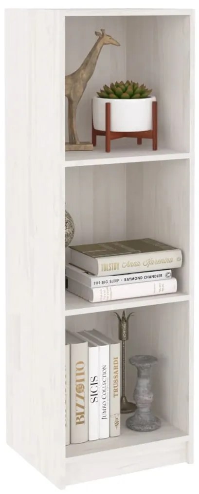 Libreria/divisorio bianco 36x33x110 cm legno massello di pino