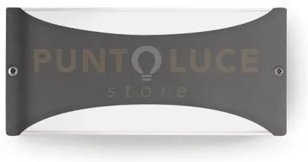 Ges1031- applique in alluminio a led 4000k 10w 550lm ip54 22x10cm g...