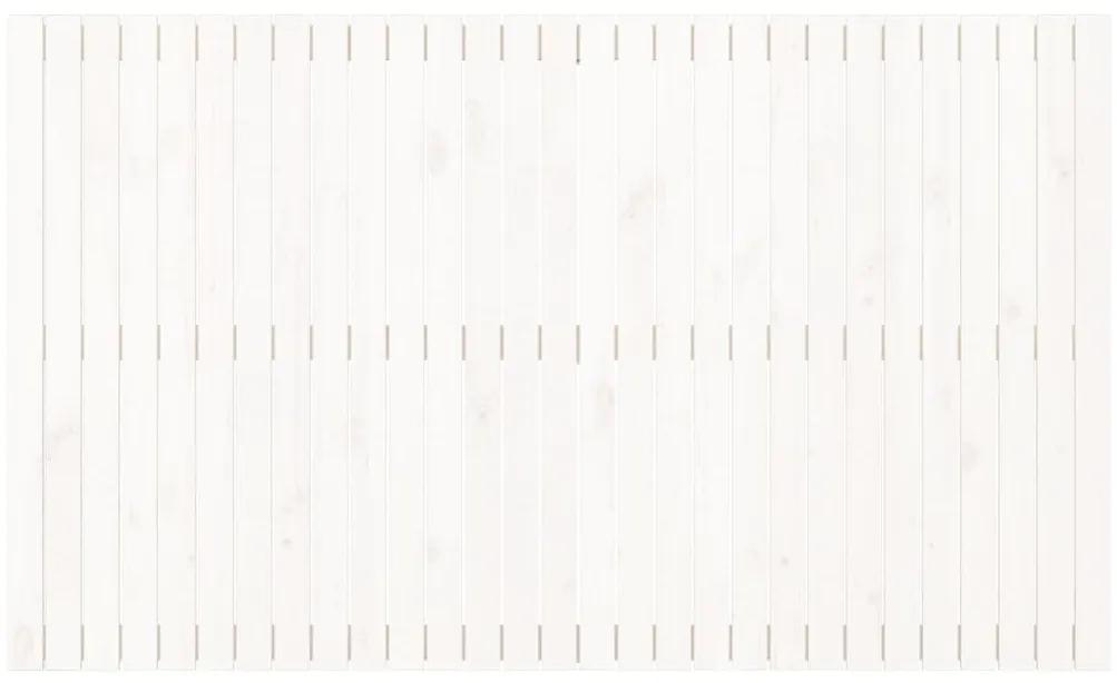 Testiera da parete bianca 185x3x110 cm legno massello di pino