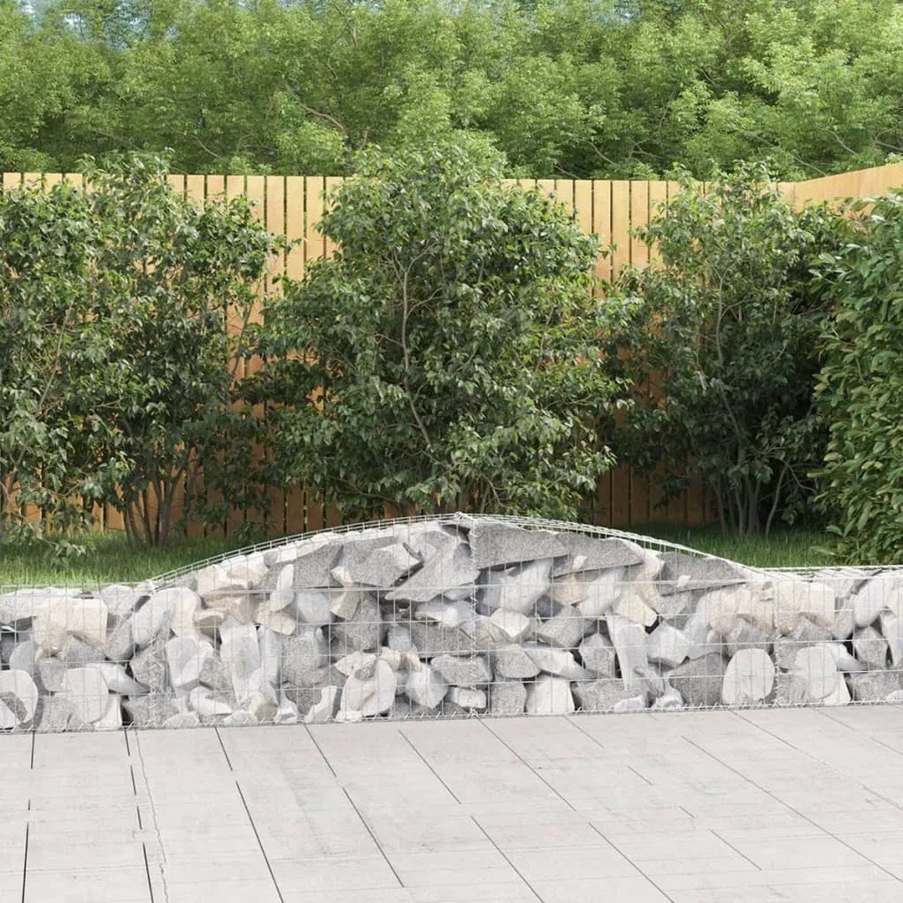 Cesto Gabbione Ad Arco 400x30x40/60 Cm Ferro Zincato /