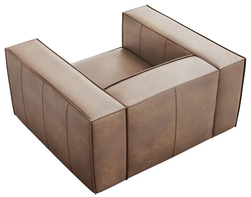 Poltrona in pelle marrone chiaro Madame - Windsor &amp; Co Sofas