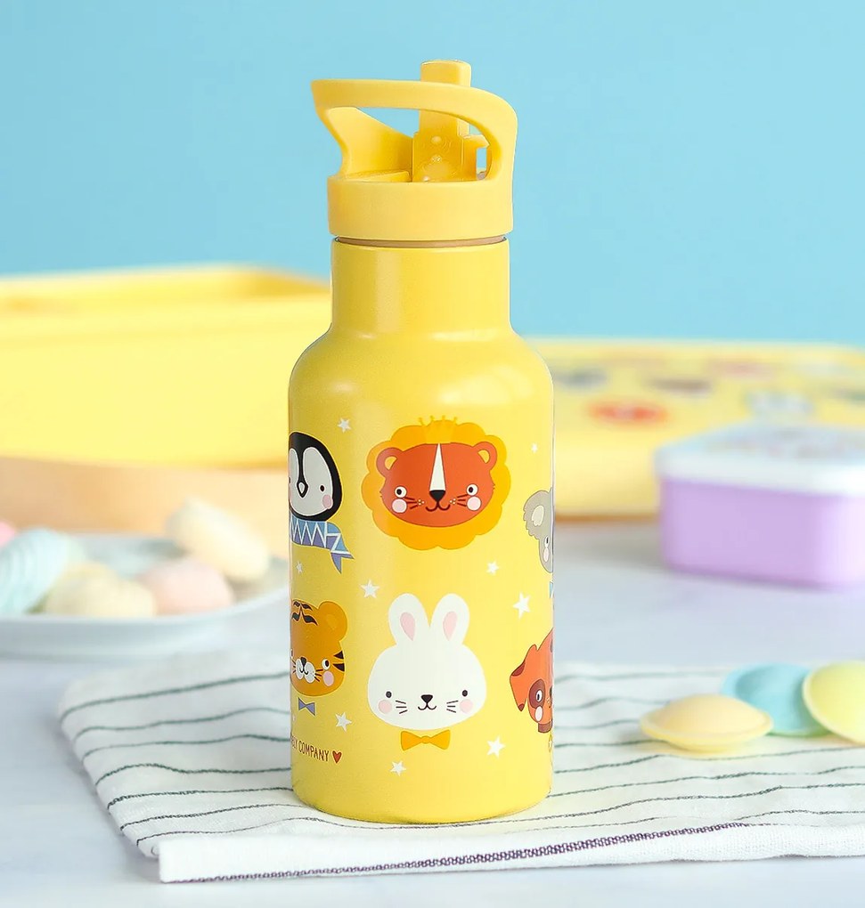 A Little Lovely Company - borraccia in acciaio inox, 350 ml - amici animali