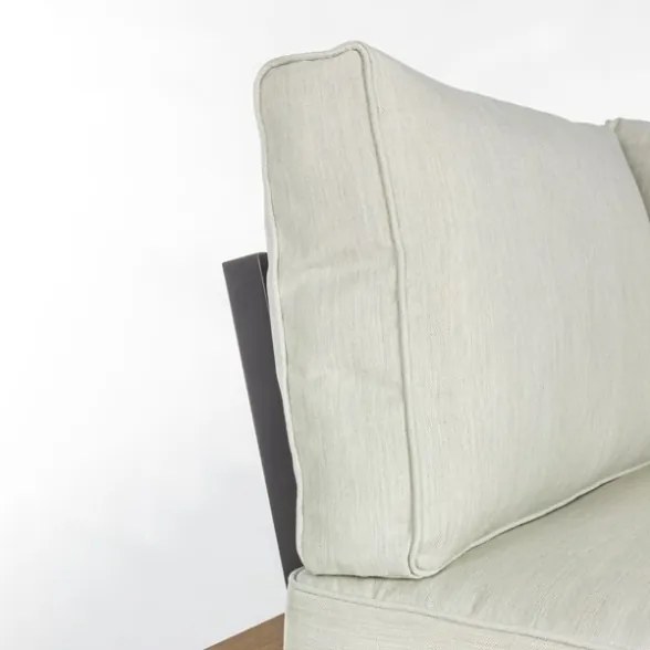 Salotto Angolare Da Esterno In Alluminio Con Doghe E Tavolino Elias Antracite Bizzotto