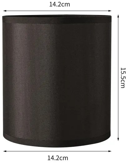 Brilagi - Paralume universale NUBILA E27 15,5x14 cm nero