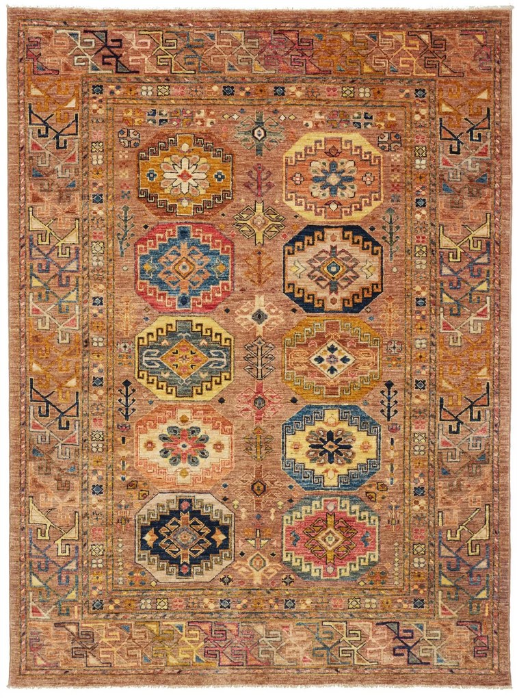 Samarkand Tappeto 200x150 Marrone (Pakistan) Annodato A Mano