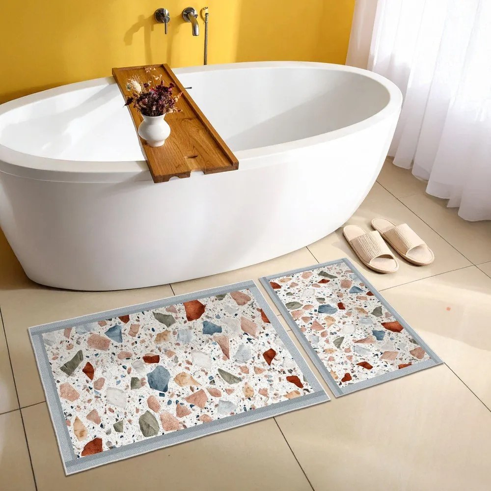 Set di tappetini per il bagno 2 pz 60x100 cm – Foutastic