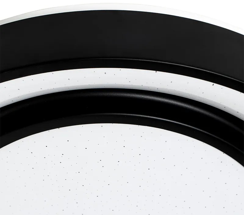 Plafoniera moderna nera 38 cm con LED e RGB - Jochie