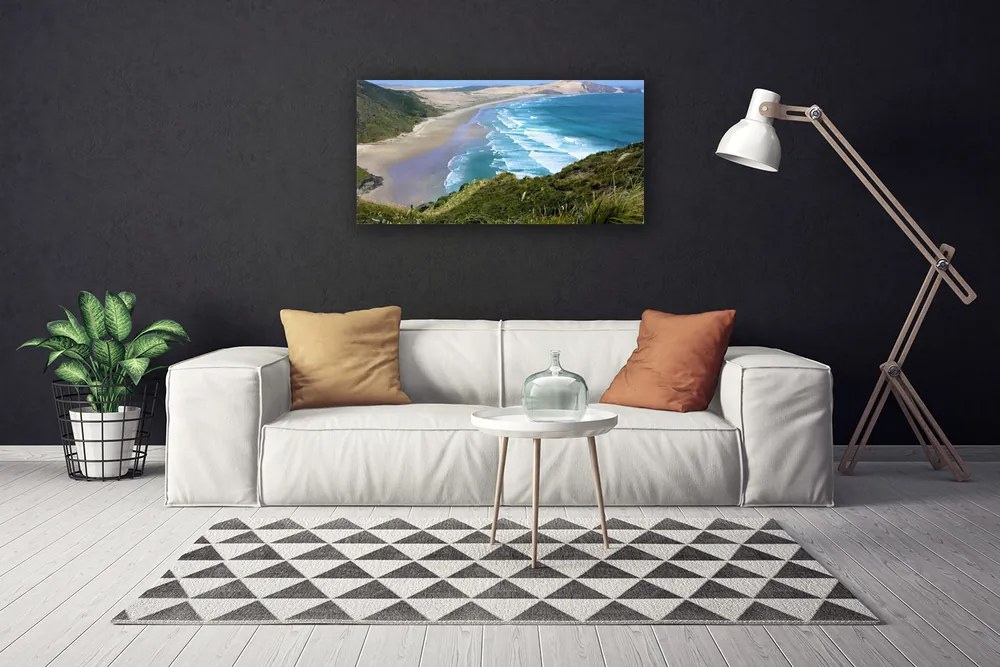 Quadro su tela Paesaggio del mare della spiaggia 100x50 cm