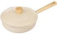 Padella alta 24 cm con coperchio avorio Pot Art