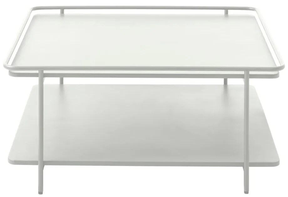 Tavolino da salotto grigio chiaro in metallo 75x75 cm Yuba – Unique Furniture