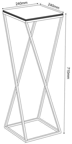 Portafiori  70x24 cm bianco