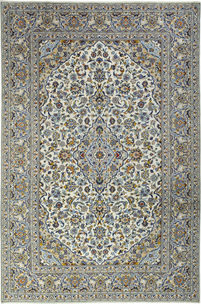 Kashan Tappeto persiano 240x360 Beige (Iran) Annodato A Mano
