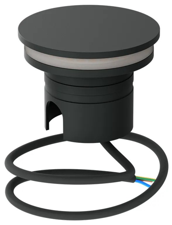 Faretto LED interrato da Giardino 6W IP67 Luce Radente 360°- Antracite