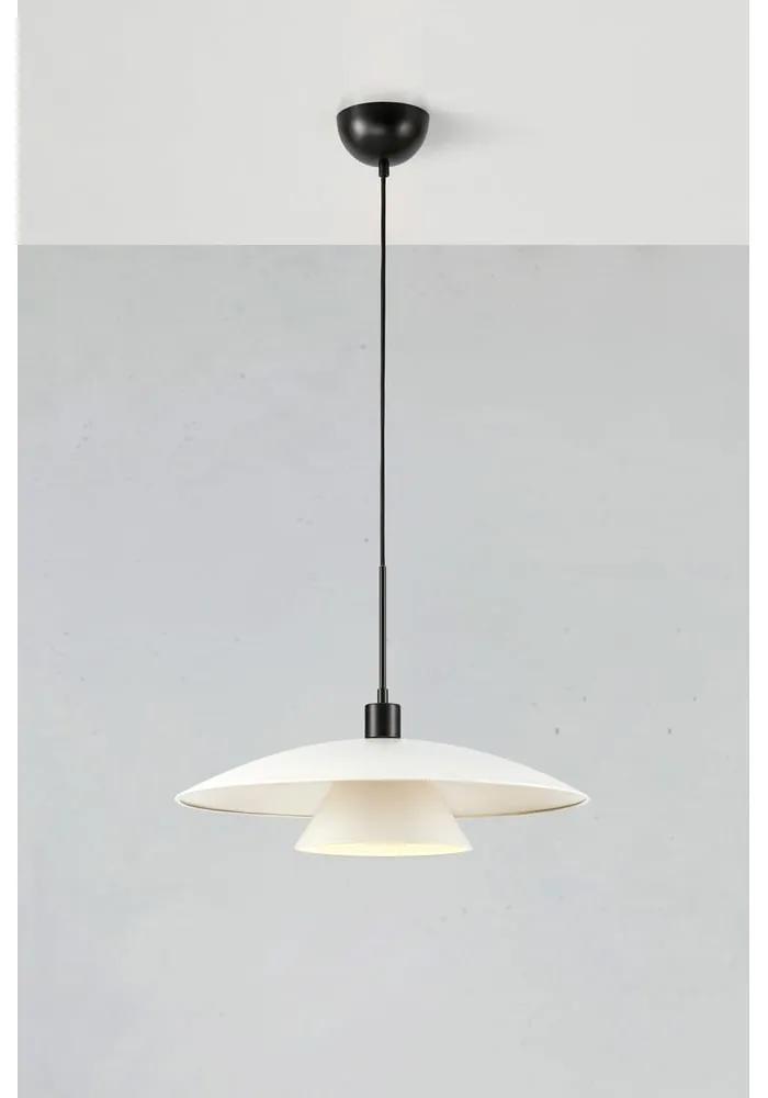 Lampada a sospensione bianca e nera con paralume in metallo ø 50 cm Millinge - Markslöjd
