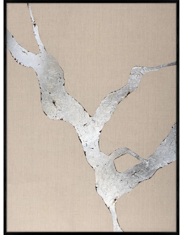 Quadro dipinto a mano 90x120 cm Wild Horizon Silver - Malerifabrikken