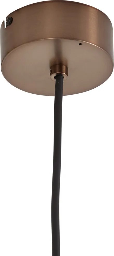 Lampada a sospensione Art Déco bronzo scuro con vetro a coste IP44 - Walcott