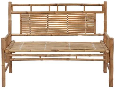 Panchina da Giardino con Cuscino 120 cm in Bambù