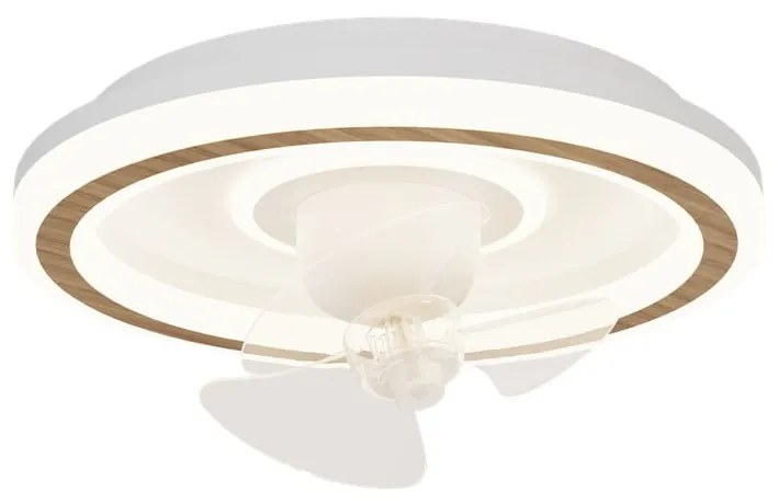 Plafoniera a LED bianca con telecomando e ventilatore Alan Move - SULION