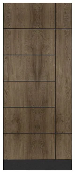 Pannello per porta d'ingresso P200 pellicolato pvc rovere L 92  x H 210.5 cm, Sp 12 mm apertura destra
