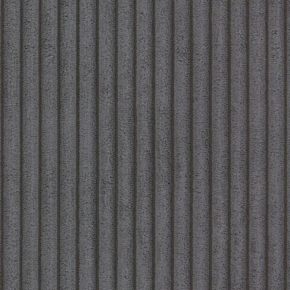 Divano angolare grigio scuro allungabile/con contenitore (a U) con rivestimento in velluto a coste Sara – Ropez